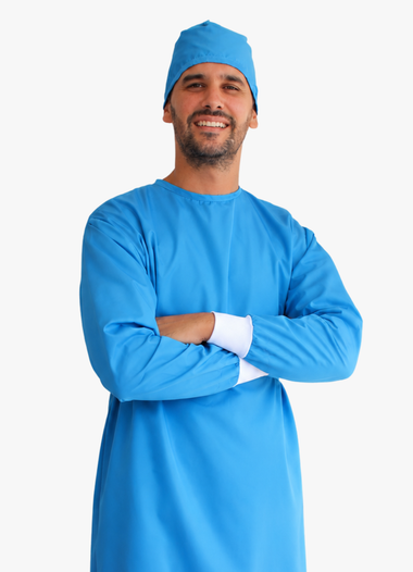 Bata impermeable AZUL CIELO