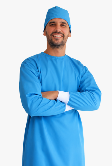 Bata impermeable AZUL CIELO