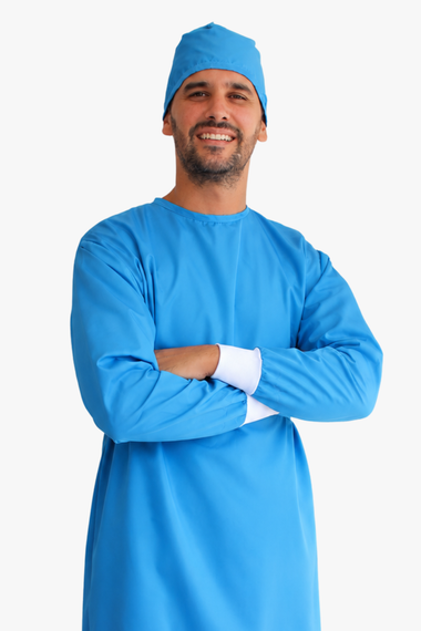 Bata impermeable AZUL CIELO