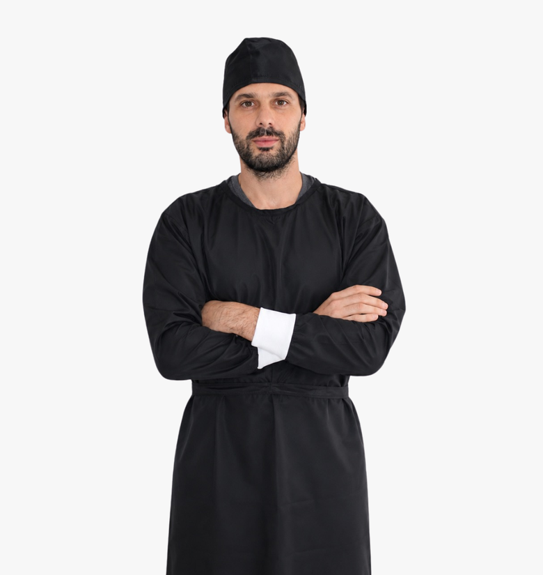Bata impermeable NEGRA