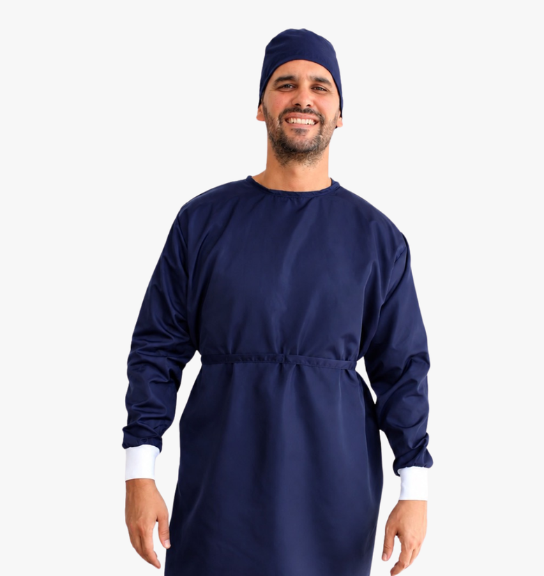 Bata impermeable AZUL MARINO