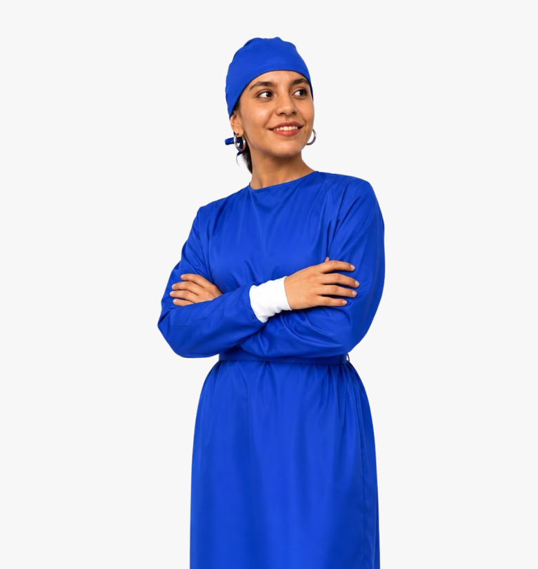 Bata impermeable AZUL REY